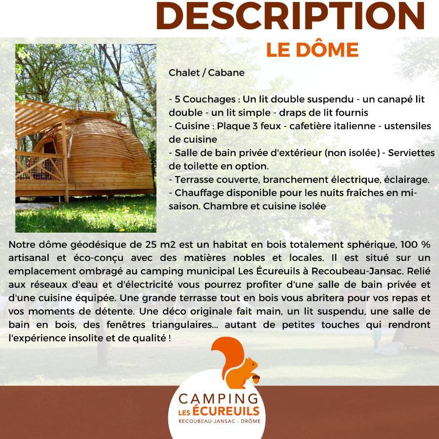 Habitat Createur - Hebergements Insolites Au Camping Municipal "Les Ecureuils" Recoubeau-Jansac Exterior photo
